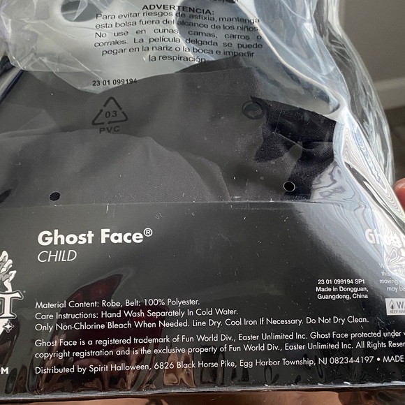 Spirit Ghost Face Kids Costume - Black and White - Picture 7 of 11